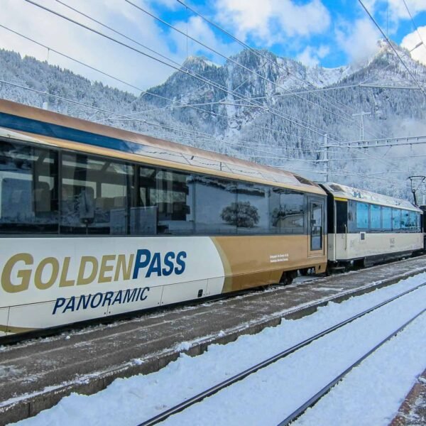 GoldenPass panoramic train Montbovon Switzerland